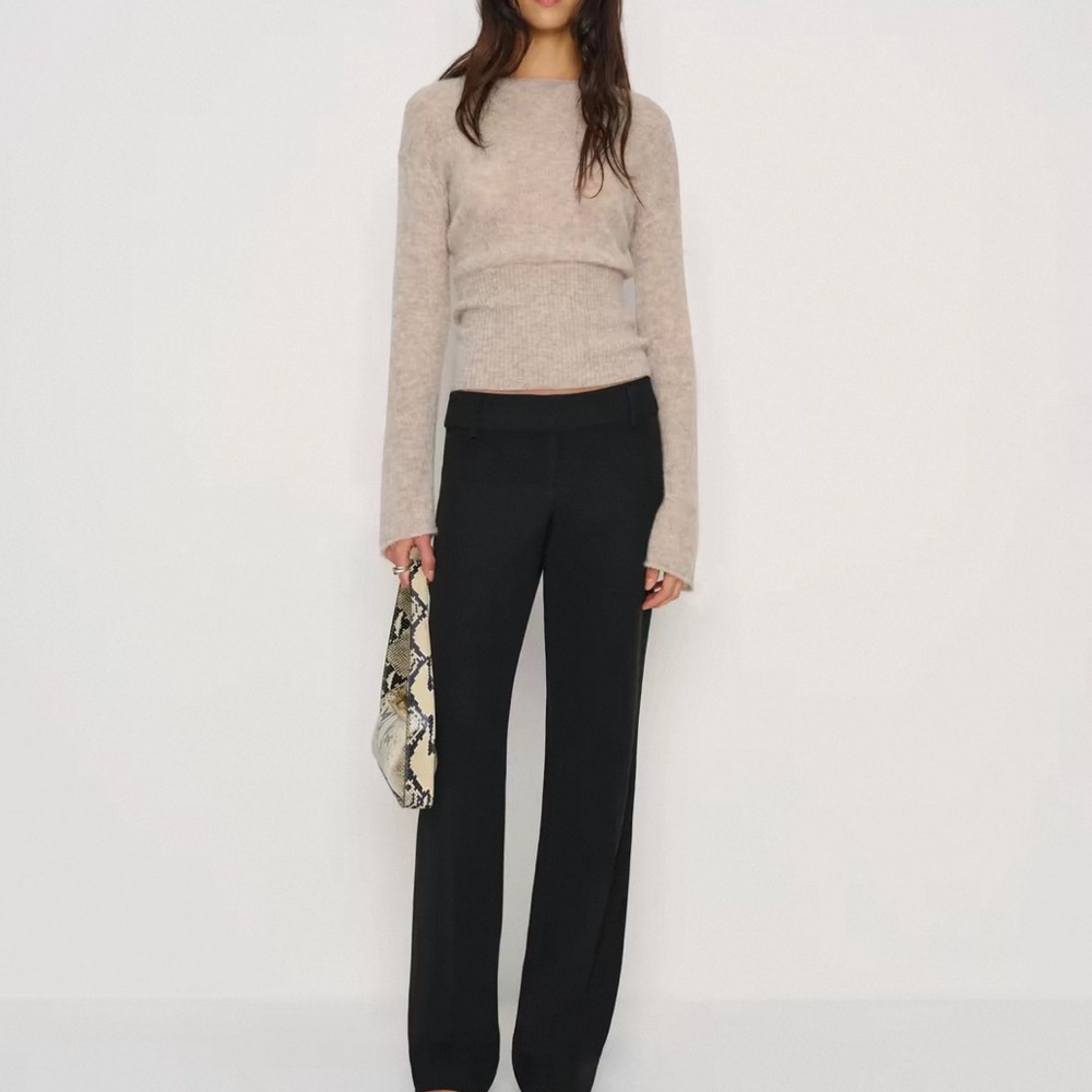 Reformation Soren Alpaca Sweater Cozy Beige Women's Sweater